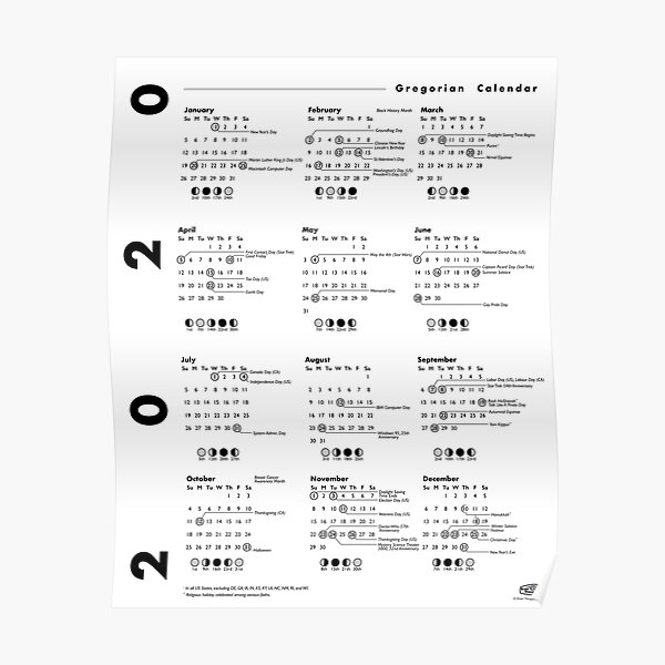 2020 Calendar Poster Poster