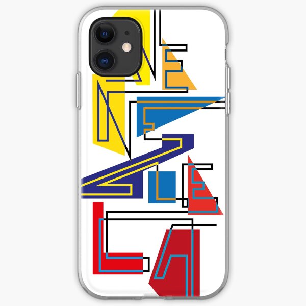 Lettering Venezuela gráfica tricolor Funda blanda para iPhone