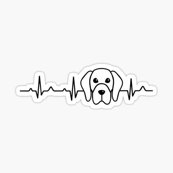 LABRADOR chiens autocollant du rythme cardiaque Voiture Sticker Heart Beat Dog Tatouage JDM OEM
