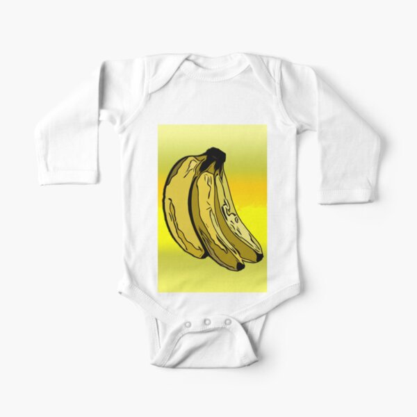 The Banana/ Fruit Shop Long Sleeve Baby One-Piece
