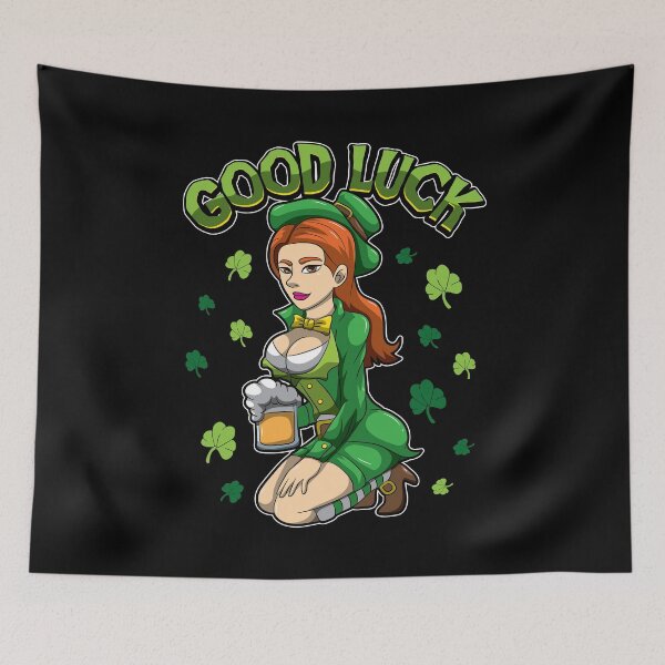 Item preview, Good Luck - Beautiful Irish Girl - Cloverleaf designed and sold by anziehend.