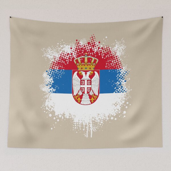 Item preview, Flag of Serbia - Splat designed and sold by pixelinga.