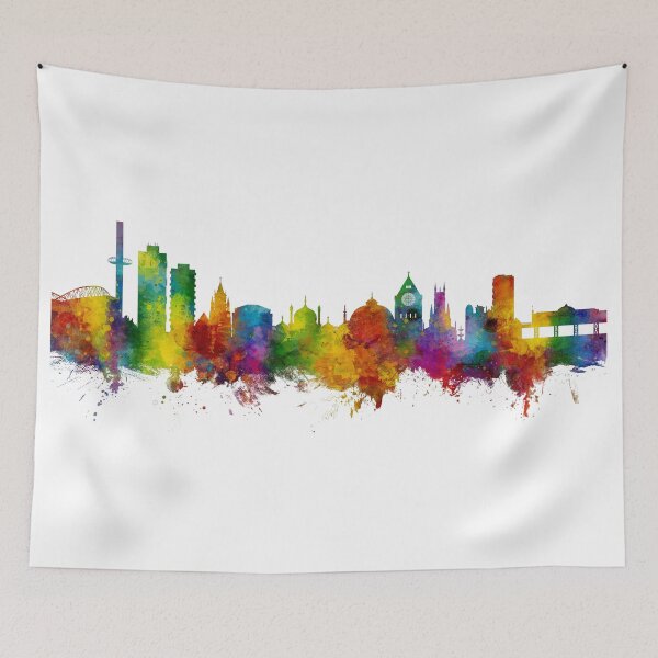 Artikelvorschau, Brighton England Skyline entworfen und verkauft von ArtPrints.