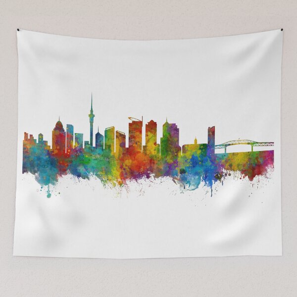 Item preview, Auckland New Zealand Skyline designed and sold by ArtPrints.