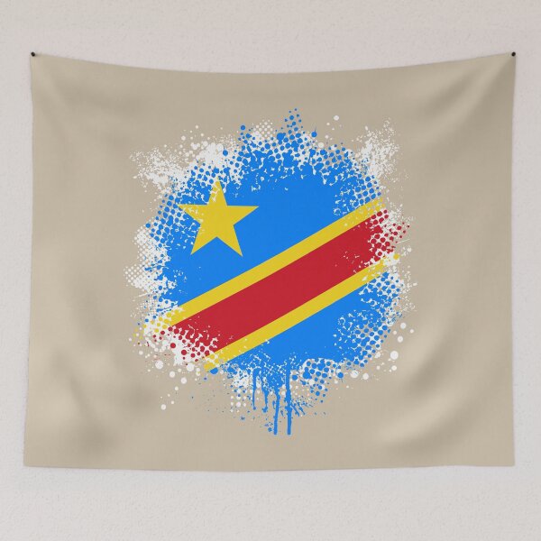 Item preview, Flag of Democratic Republic of the Congo - Splat designed and sold by pixelinga.