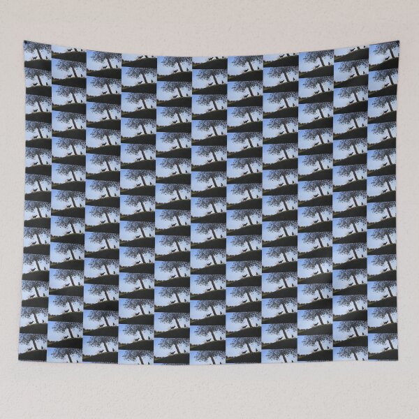 Item preview, cone tree on hillside with dogs playing   designed and sold by pollywolly.