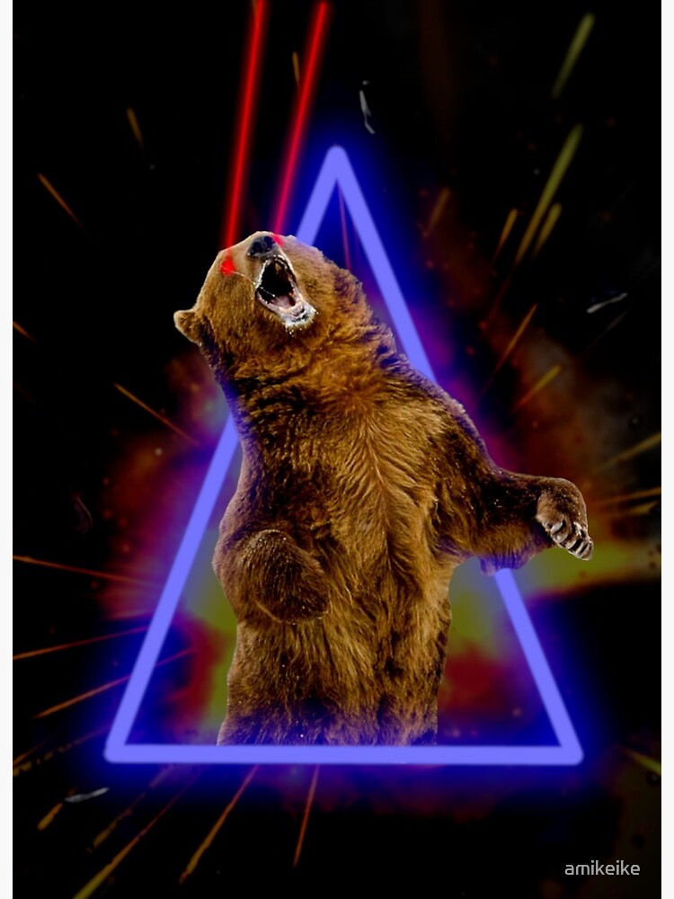 space bear shooting lasers" Art Board Print for Sale by amikeike | Redbubble
