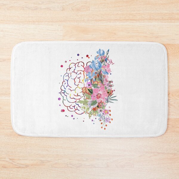 Item preview, Brain anatomy,  watercolor Brain, flowers brain, brain with Flowers designed and sold by Rosaliartbook.