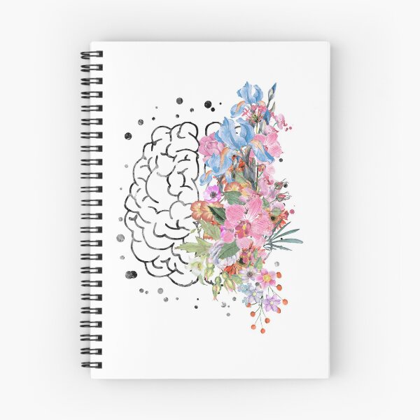 Item preview, Brain anatomy,  watercolor Brain, flowers brain, brain with Flowers designed and sold by Rosaliartbook.