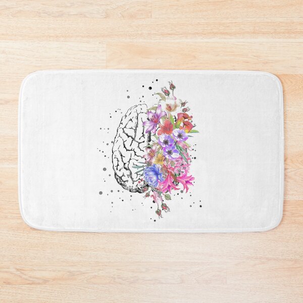 Item preview, Brain anatomy,  watercolor Brain, flowers brain, brain with Flowers designed and sold by Rosaliartbook.