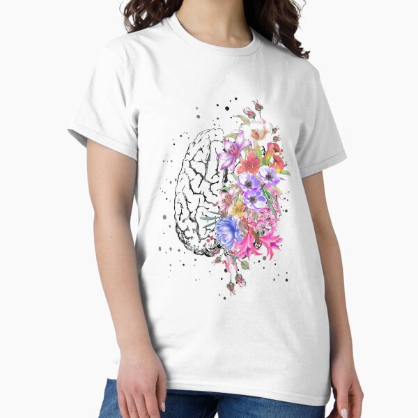 Item preview, Anatomie du cerveau, cerveau aquarelle, cerveau de fleurs, cerveau avec des fleurs designed and sold by Rosaliartbook.