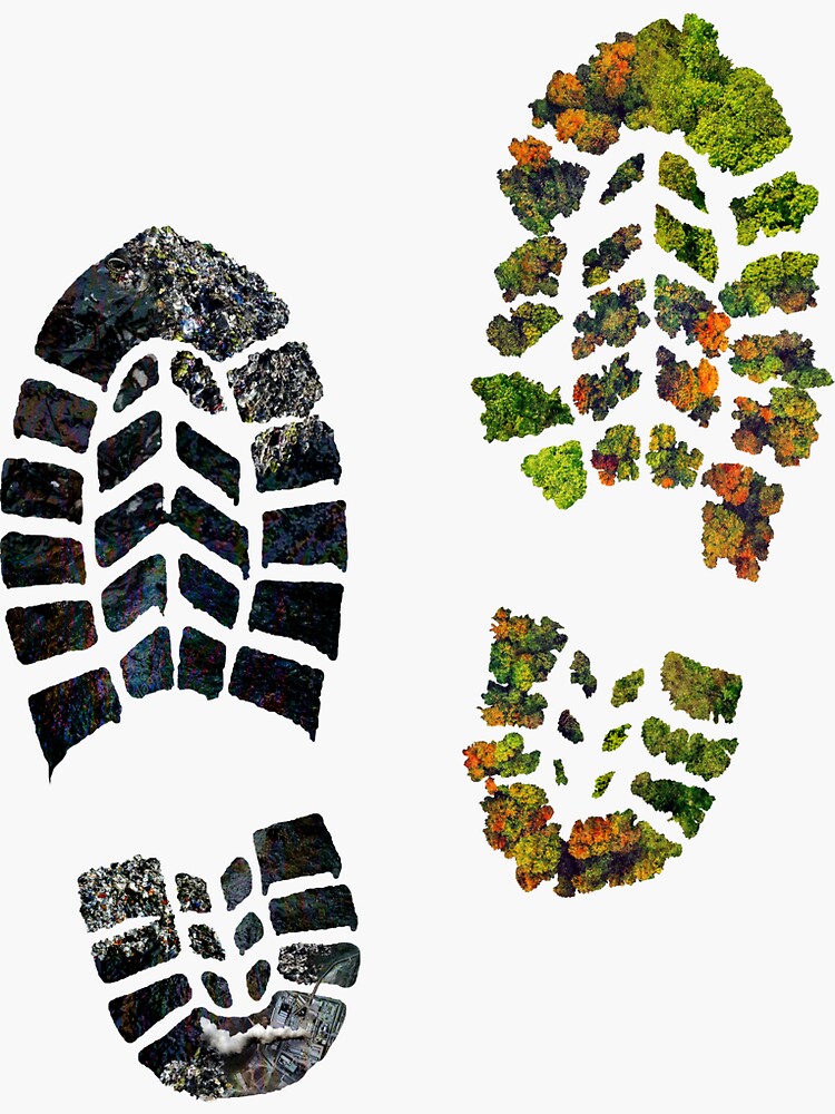"What does your footprint look like? " Sticker for Sale by BBnijdam