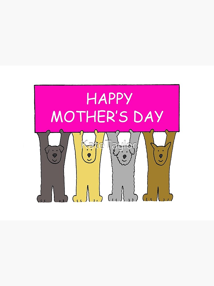 Happy Mother's Day Cute Cartoon Dogs Happy Mother's Day Cute Cartoon Dogs