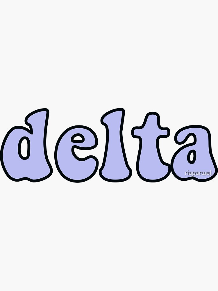"Delta Greek Letter" Sticker by riaparwal Redbubble