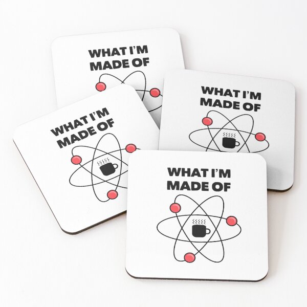 Item preview, 'What I'm Made Of' Cool atom and coffee themed science design designed and sold by StuffNStickers.
