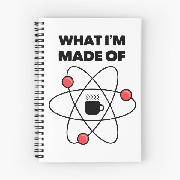 Item preview, 'What I'm Made Of' Cool atom and coffee themed science design designed and sold by StuffNStickers.