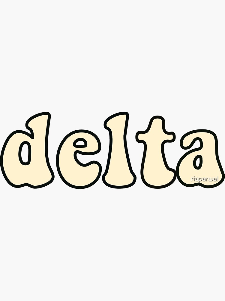 "Delta Greek Letter" Sticker for Sale by riaparwal Redbubble