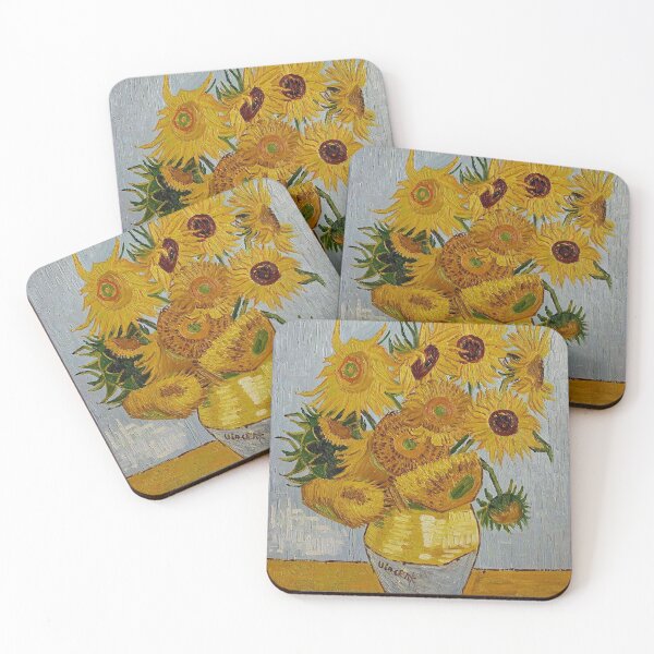 Sunflowers by Vincent Van Gogh Coasters (Set of 4)