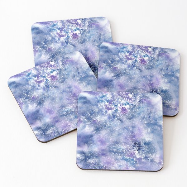 Item preview, Abstract frost and ice watercolor texture painting designed and sold by Alisha Watercolors.