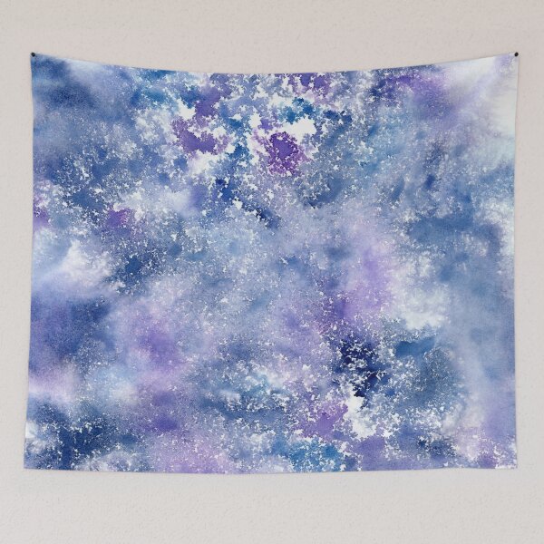 Item preview, Abstract frost and ice watercolor texture painting designed and sold by Alisha Watercolors.