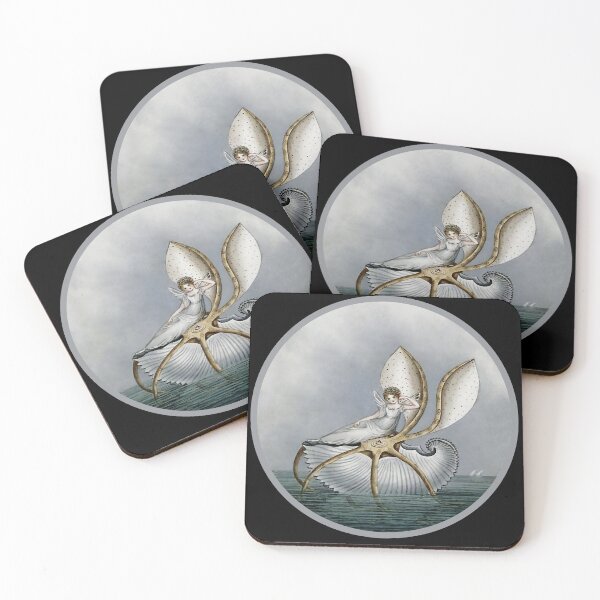 Item preview, Fairy Resting on a Seashell designed and sold by ColorfulMystic.