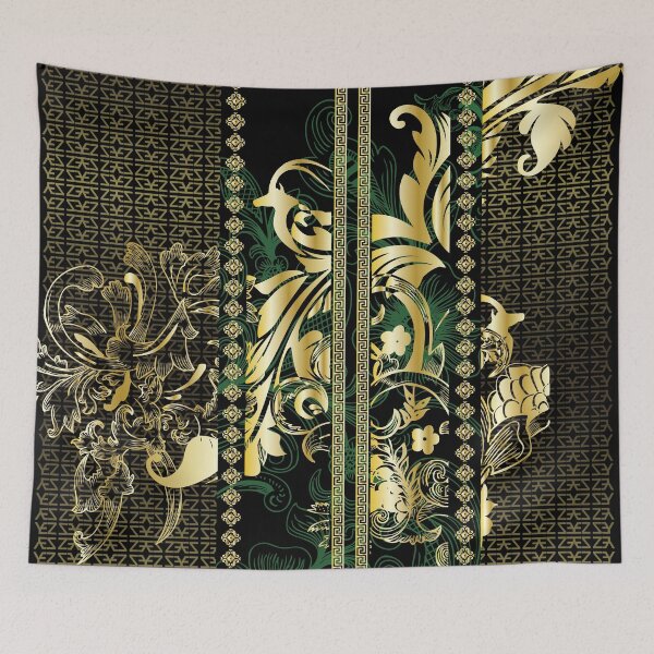 Item preview, All Over Print Luxury Baroque Tranquil Elemental Gold Ornament designed and sold by yez.