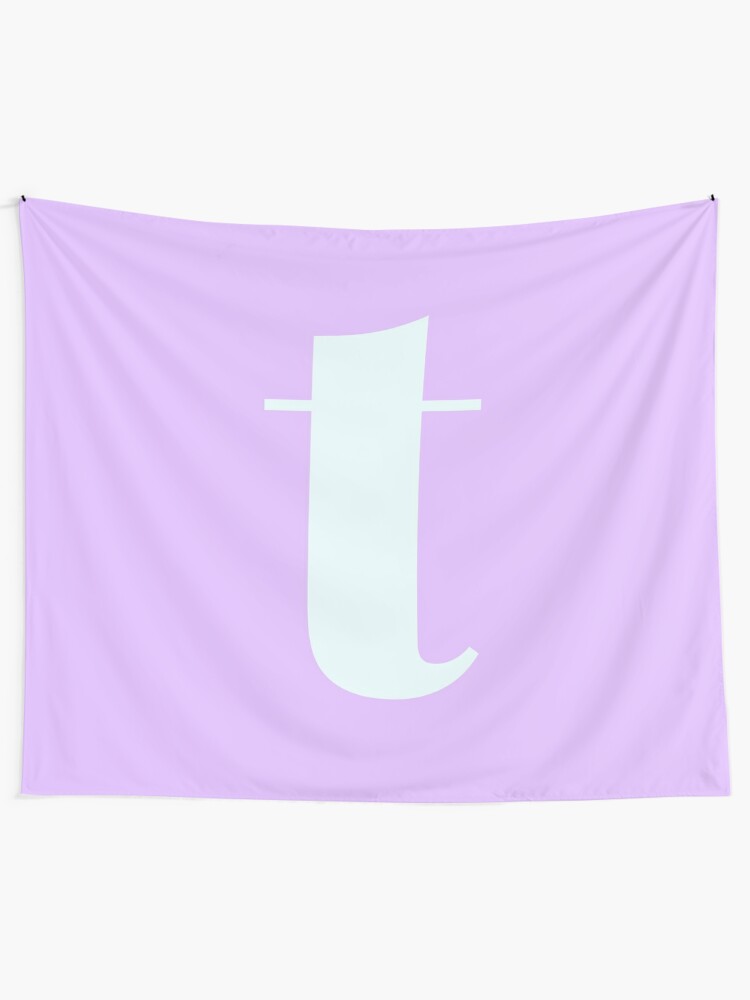 Letter T Alphabet Art In Lavender Purple And Light Blue Tapestry By Opalellery Redbubble