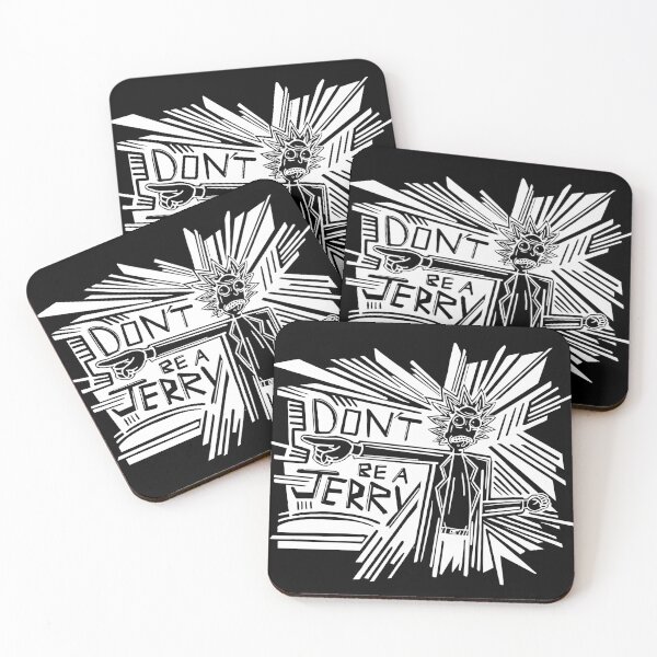 Rick and Morty | Dont Be a Jerry (Negative) Coasters (Set of 4)