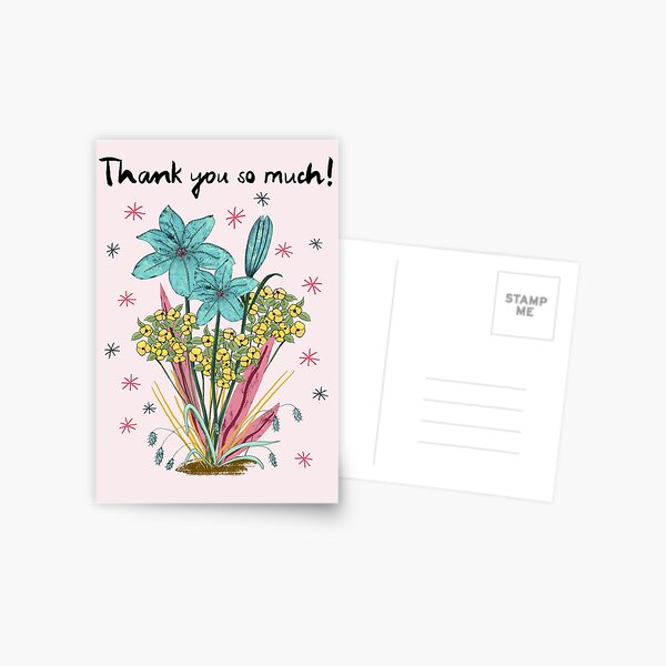 Thank you so much card Postcard