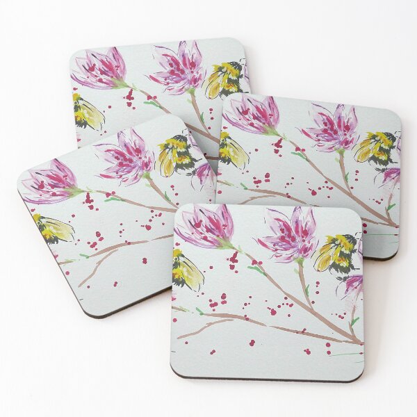 Item preview, Bumble bees on Magnolia designed and sold by Casimirasart.