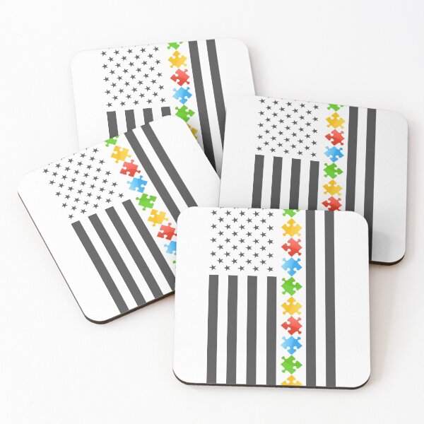 Item preview, Autistic American Flag Puzzle designed and sold by megatype.