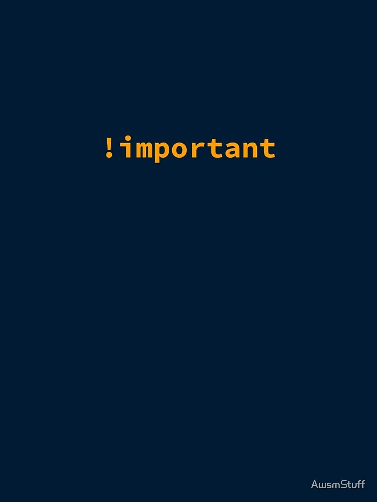 Thumbnail 4 of 4, iPhone Case, !important Funny CSS Coder Gift designed and sold by AwsmStuff.