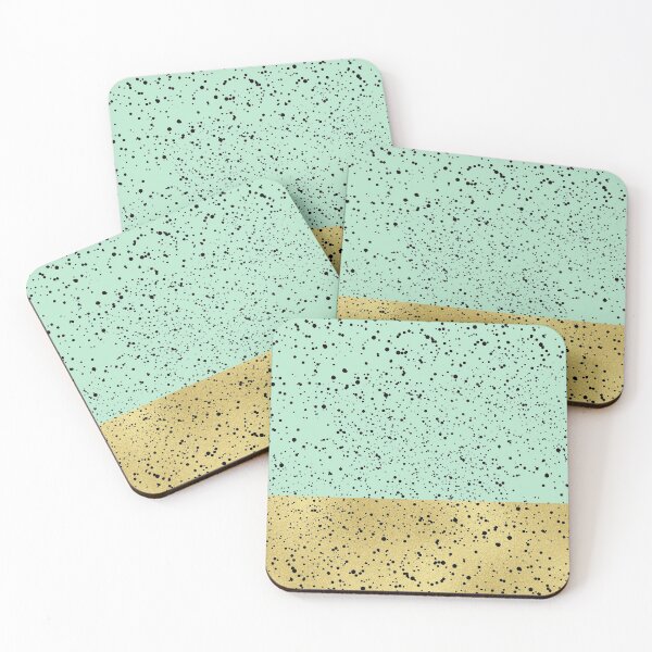 Item preview, Black dots on a green and golden background designed and sold by Jenmag.