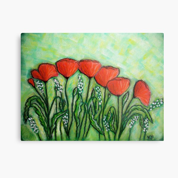Coquelicots.. Impression métallique