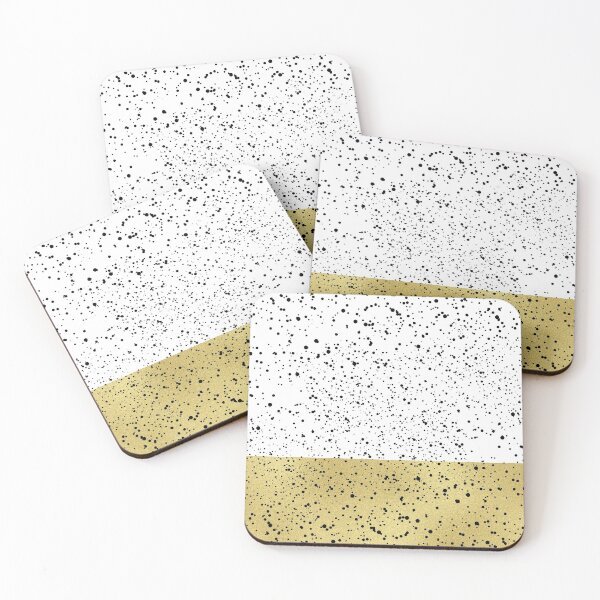Item preview, Black dots on white and golden background designed and sold by Jenmag.