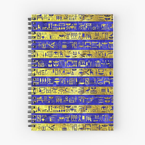 Item preview, Egyptian Heiroglyphs Gold Blue designed and sold by GuyBlank.