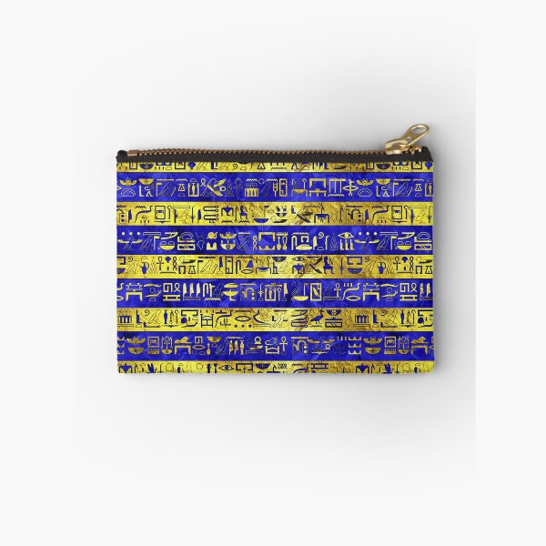 Item preview, Egyptian Heiroglyphs Gold Blue designed and sold by GuyBlank.