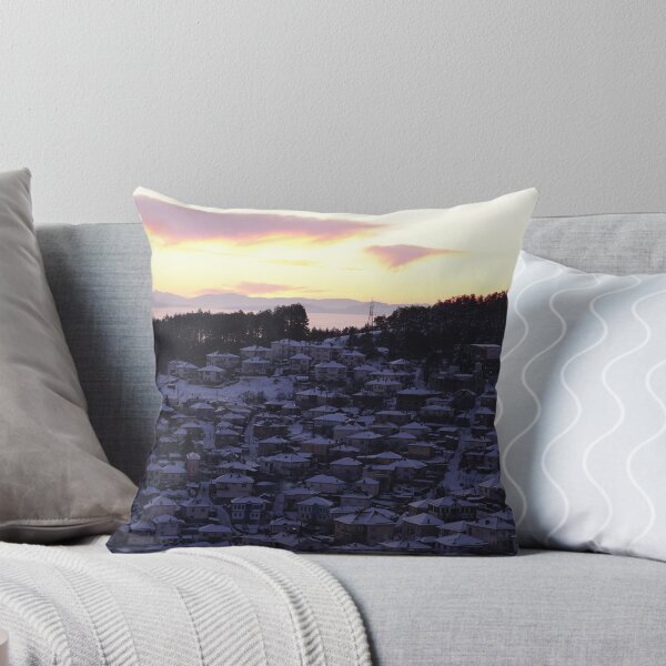 Item preview, before sunrise in snowy mountain town designed and sold by distracted.