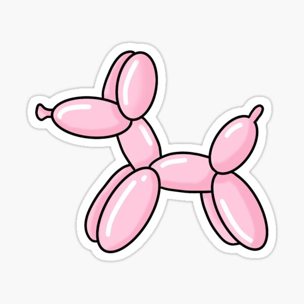 balloon dog pink Sticker for Sale by lilcocostickers