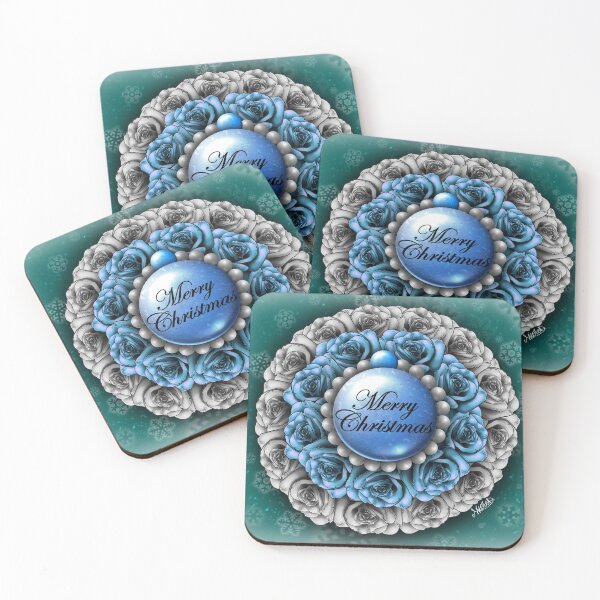 Item preview, *MERRY CHRISTMAS ROSETTE* (3) Winter Colours!  designed and sold by Make-It-Mico.
