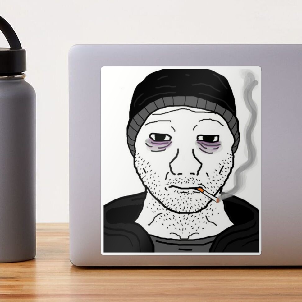 Doomer Wojak Sticker for Sale by SuburbanLife in 2023