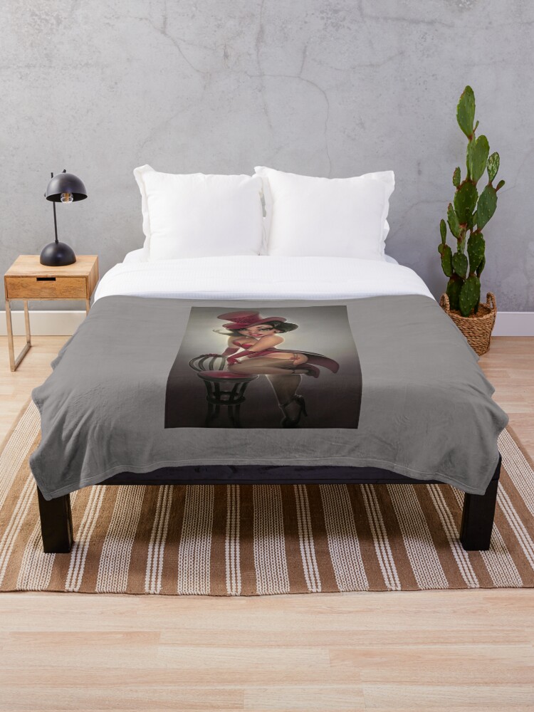 Black Betty Boop Showgirl Throw Blanket By Enoshdesigns Redbubble