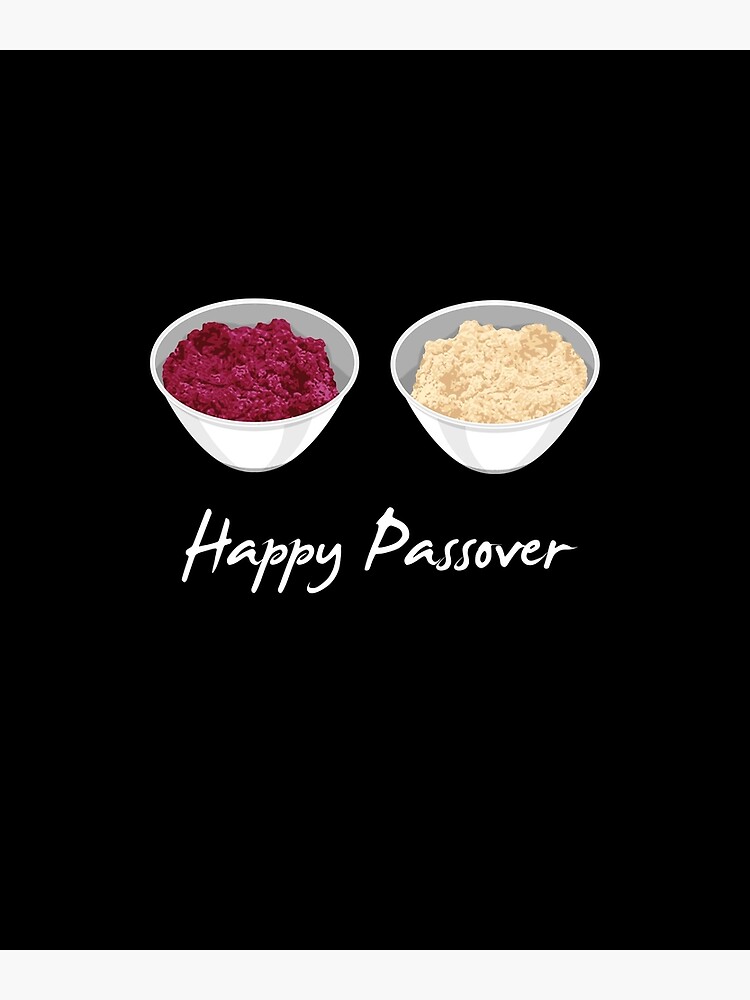 "Horseradish Passover Red or White Seder Plate Spring Feast" Poster by