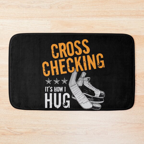 Item preview, Cross Checking It's How I Hug - Funny Ice Hockey Player Gift designed and sold by Dressed For  Duty.