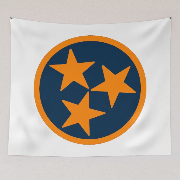 Item preview, Navy & Orange Tri-Star designed and sold by tennessee-carly.