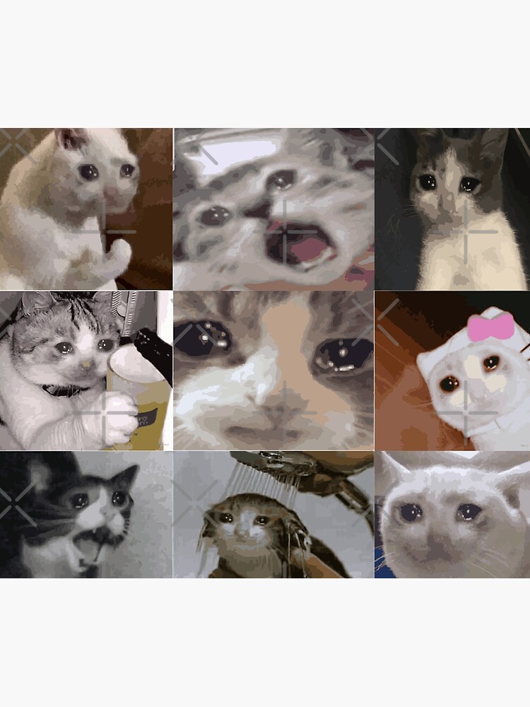 "Crying Cat" Throw Blanket for Sale by amine1998 Redbubble