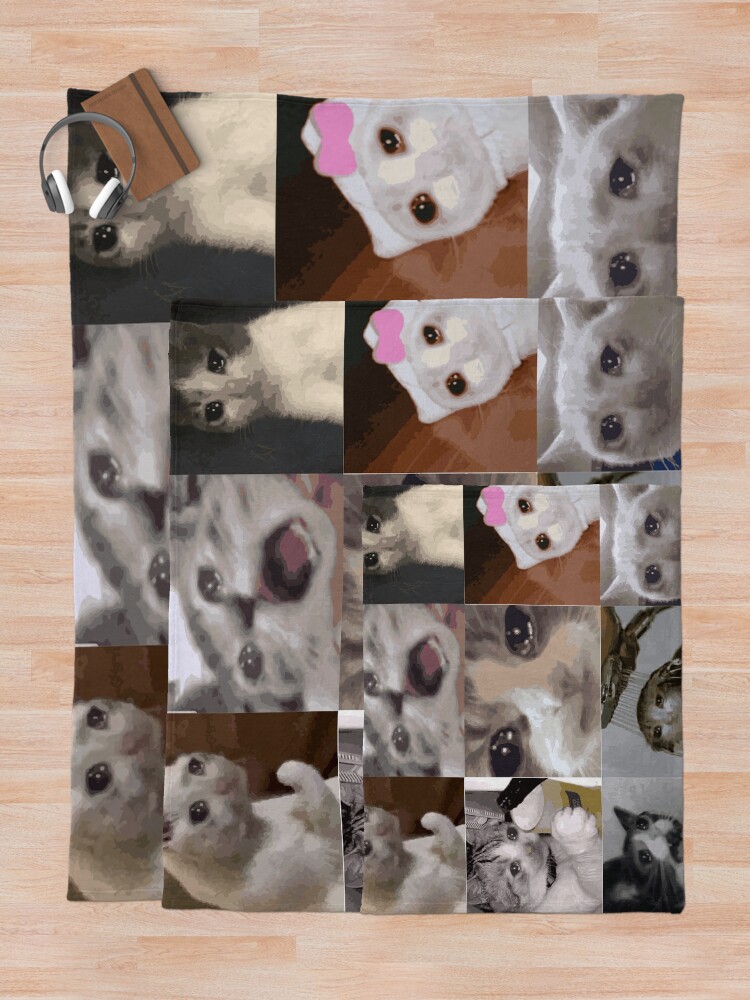 "Crying Cat" Throw Blanket for Sale by amine1998 Redbubble