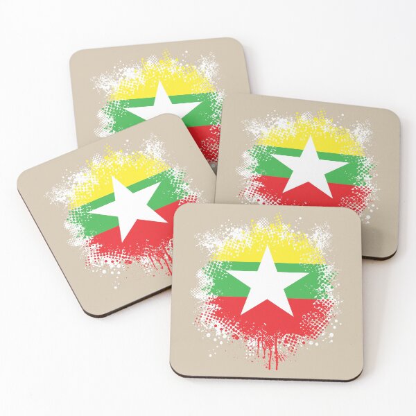 Item preview, Flag of Myanmar - Splat designed and sold by pixelinga.