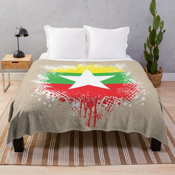 Item preview, Flag of Myanmar - Splat designed and sold by pixelinga.