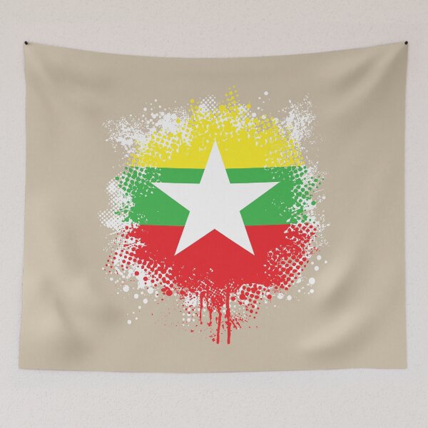Item preview, Flag of Myanmar - Splat designed and sold by pixelinga.